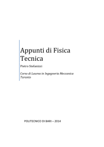 Appunti di Fisica Tecnica - Fisica Tecnica