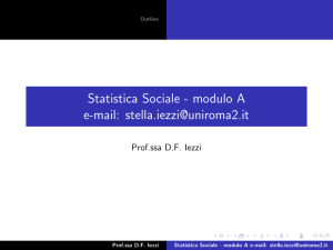 Statistica Sociale - modulo A e-mail: