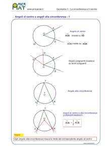 Angoli al centro e angoli alla circonferenza