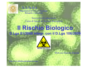 agente biologico - Università del Salento