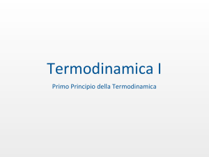 Termodinamica I - Università degli Studi Mediterranea