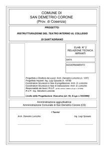 relazione tecnica impianti - Comune di San Demetrio Corone