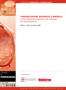 COMUNICAZIONE INTEGRATA D`IMPRESA: come