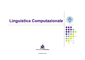 Linguistica Computazionale - Moodle