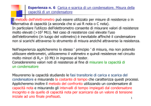 Carica e scarica di un condensatore. Misura della capacità di un