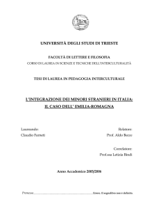frontespizio-indice-ABSTRACT della tesi di Claudio Farneti…