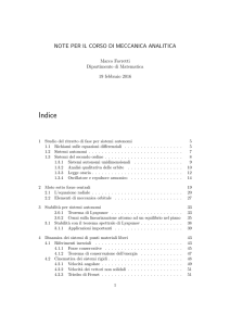 Note per il corso di Meccanica Analitica