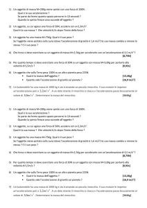 1) Un oggetto di massa M=20Kg viene spinto con una forza di 100N
