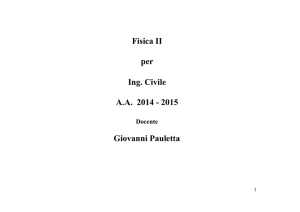 Fisica II per Ing. Civile AA 2014 - 2015 Giovanni