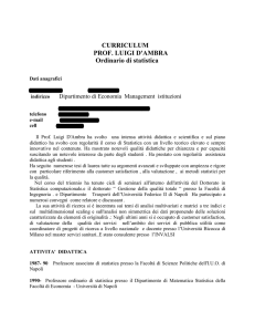 CV prof. d`ambra luigi - Università del Salento