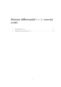 Sistemi differenziali 2 × 2: esercizi svolti