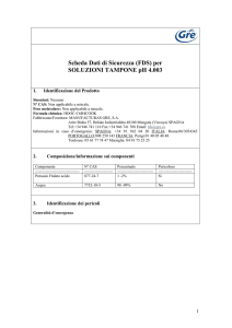 Scheda Dati di Sicurezza (FDS) per SOLUZIONI TAMPONE pH 4.003
