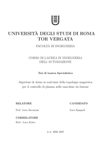 Algoritmi di stima in real-time della topologia magnetica per il