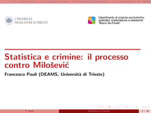 Statistica e crimine: il processo contro Miloševic