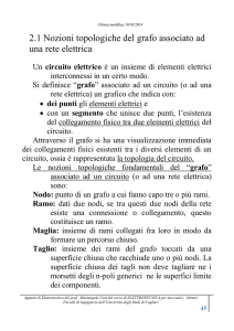 2.1 Nozioni topologiche del grafo associato ad una