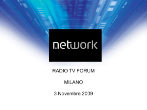 RADIO TV FORUM MILANO 3 Novembre 2009