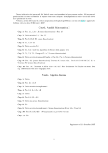 Giusti. Analisi Matematica I Abate. Algebra lineare