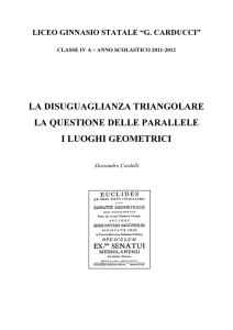 la disuguaglianza triangolare la questione delle