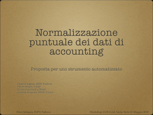 Normalizzazione puntuale dei dati di accounting