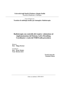 Radioterapia con controllo del respiro: valutazione ed