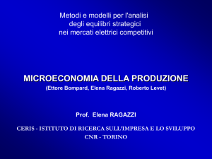 microeconomia della produzione elettrica