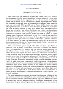 Riccardo Chiaradonna: Giovinezza di Plotino.