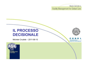 IL PROCESSO DECISIONALE