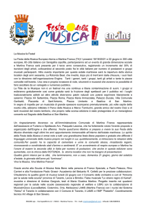 COMUNICATO STAMPA Festa Della Musica Europea a