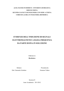 EVIDENZE DELL`INDUZIONE DI SEGNALI ELETTROMAGNETICI A