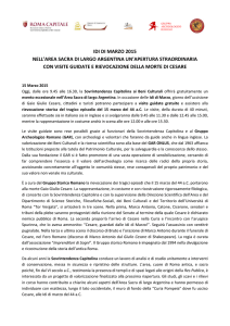 Comunicato stampa - Sovrintendenza Capitolina