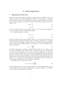 17. Elettromagnetismo 1 Equazioni di Maxwell