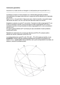 Costruzione geometrica Inscrivere in un dato cerchio un triangolo i