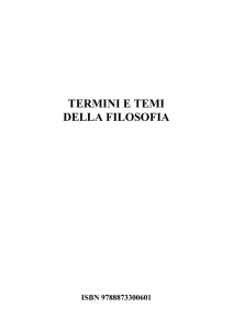 Termini e temi della filosofia