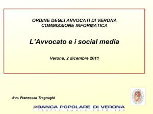 L`Avvocato e i social media - Ordine degli Avvocati di Verona