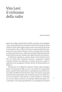 Vito Levi: il richiamo della radio