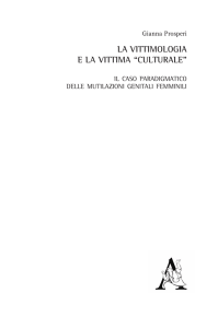 la vittimologia e la vittima “culturale”