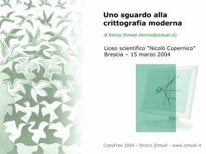 Uno sguardo alla crittografia moderna