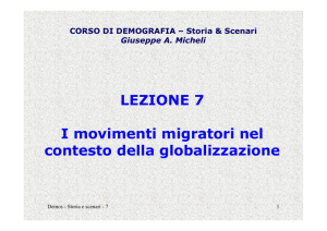 Demo.07 - I movimenti migratori nel contesto della globalizzazione