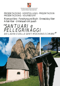 SANTUARI e PELLEGRINAGGI - Regione Autonoma Trentino