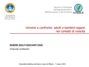 Presentazione di PowerPoint - Università Cattolica del Sacro Cuore