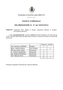 GIUNTA COMUNALE DELIBERAZIONE N. 31 del 26/02/2014