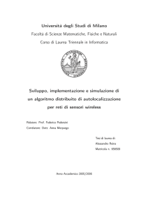 Università degli Studi di Milano Facoltà di Scienze