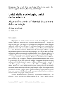 Unità della sociologia, unità della scienza