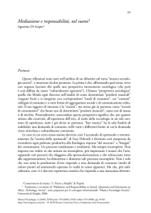 Mediazione e responsabilità, nel suono1