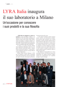 LYRA Italia inaugura il suo laboratorio a Milano