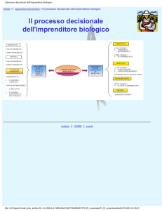 il processo decisionale dell`imprenditore biologico