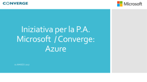 Iniziativa per la P.A. Microsoft / Converge: Azure