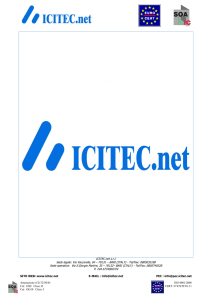ICITEC.net s.r.l. Sede legale: Via Vaccarella, 64 – 70131 – BARI