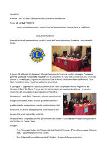 Newsletter-nuova povertà - Lions Club Terni San Valentino