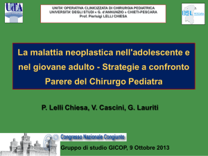 Diapositiva 1 - Società Italiana di Chirurgia Pediatrica